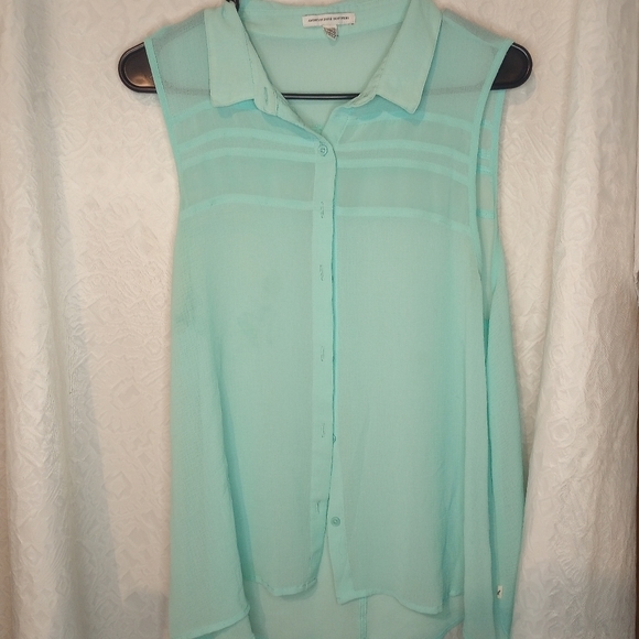 American eagle‎ Tank Blouse see thru - Picture 1 of 8